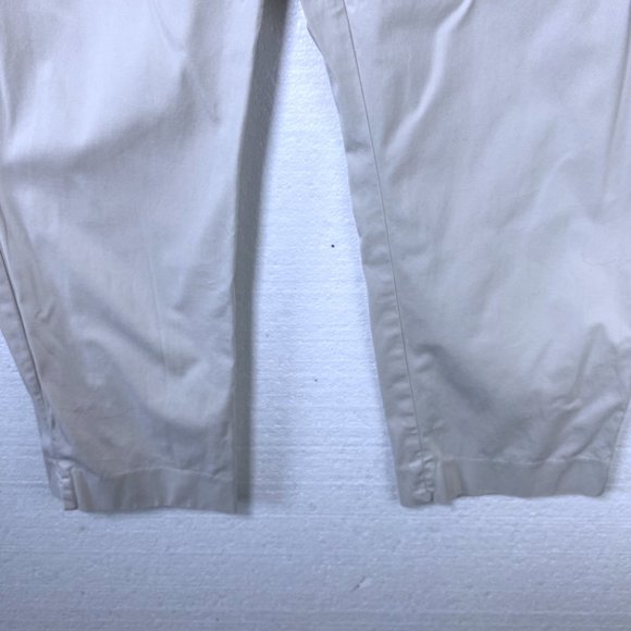 Talbots Women's Size 12 Cream Curvy Pants Career Straight Leg Trousers Cropped - Picture 7 of 9